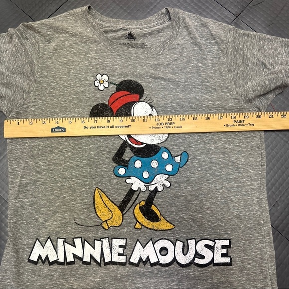 DISNEY WOMENS GRAY SHORT SLEEVE MINNIE MOUSE T SHIRT - Picture 4 of 6
